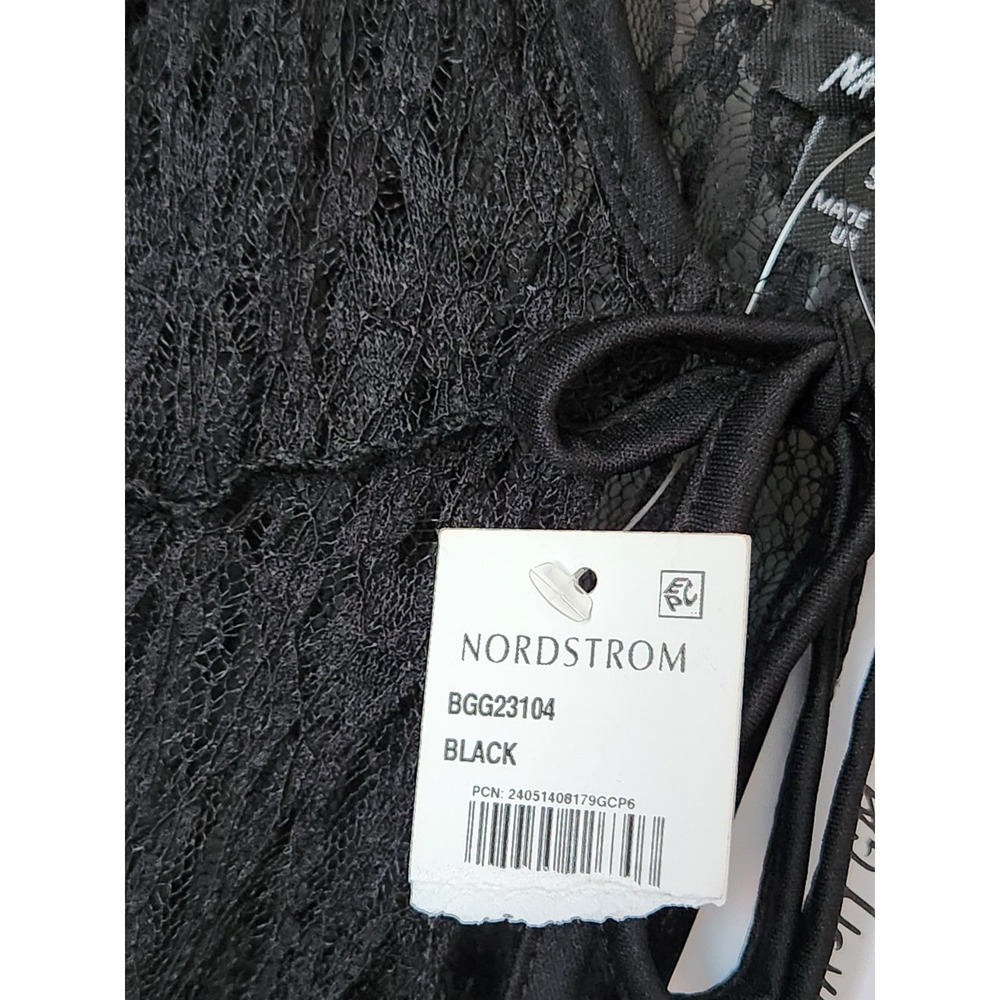 New $78 Nasty Gal Maxi Lace Cami Black Top S Festival Sheer Dress Party NWT - Picture 6 of 10